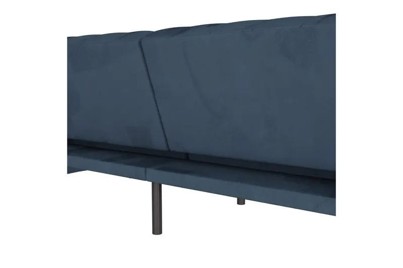 Sovesofa Felix 236x87x83 cm, Blå, Fløyel - 236x87x83 cm, Blå, Fløyel - Møbler - Sofaer - Sovesofaer