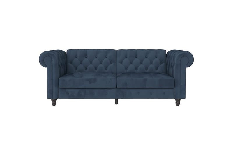 Sovesofa Felix 236x87x83 cm, Blå, Fløyel - 236x87x83 cm, Blå, Fløyel - Møbler - Sofaer - Sovesofaer
