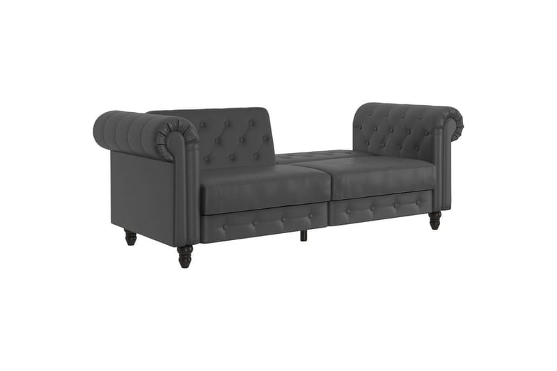Sovesofa Felix 236x87x83 cm, Grå, PU/tre/metall - 236x87x83 cm, Grå, PU/tre/metall - Møbler - Sofaer - Sovesofaer