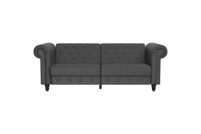Sovesofa Felix 236x87x83 cm, Grå, PU/tre/metall - 236x87x83 cm, Grå, PU/tre/metall - Møbler - Sofaer - Sovesofaer