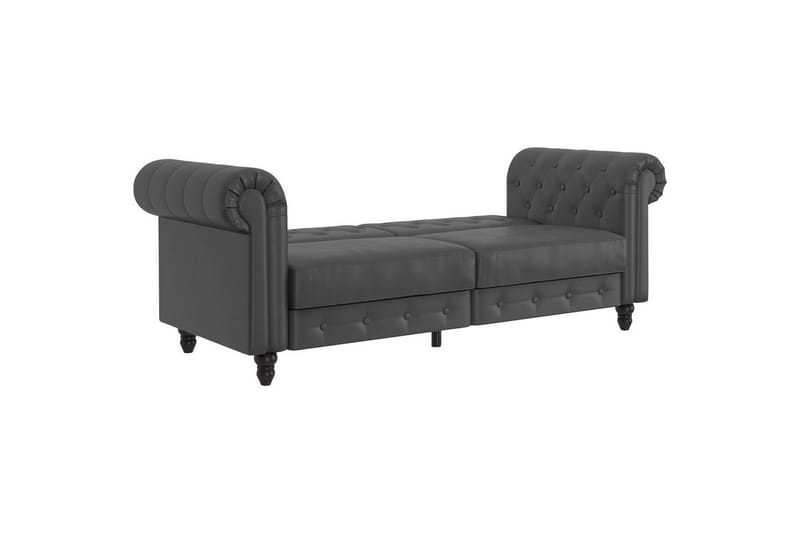 Sovesofa Felix 236x87x83 cm, Grå, PU/tre/metall - 236x87x83 cm, Grå, PU/tre/metall - Møbler - Sofaer - Sovesofaer