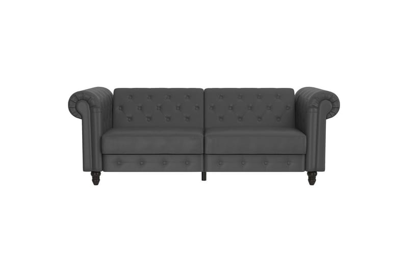 Sovesofa Felix 236x87x83 cm, Grå, PU/tre/metall - 236x87x83 cm, Grå, PU/tre/metall - Møbler - Sofaer - Sovesofaer