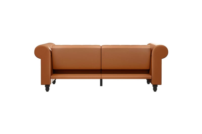 Sovesofa Felix 236x87x83 cm, Kognac, PU/tre/metall - 236x87x83 cm, Kognac, PU/tre/metall - Møbler - Sofaer - Sovesofaer