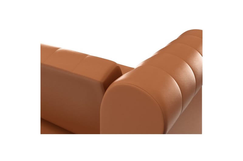 Sovesofa Felix 236x87x83 cm, Kognac, PU/tre/metall - 236x87x83 cm, Kognac, PU/tre/metall - Møbler - Sofaer - Sovesofaer