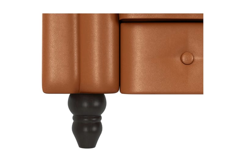 Sovesofa Felix 236x87x83 cm, Kognac, PU/tre/metall - 236x87x83 cm, Kognac, PU/tre/metall - Møbler - Sofaer - Sovesofaer
