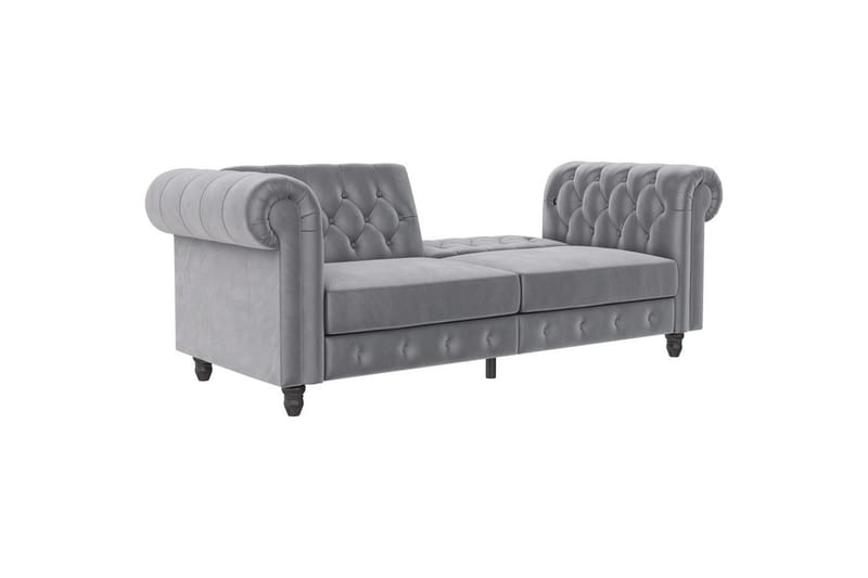 Sovesofa Felix 236x87x83 cm, Lys grå, Fløyel - 236x87x83 cm, Lys grå, Fløyel - Møbler - Sofaer - Sovesofaer