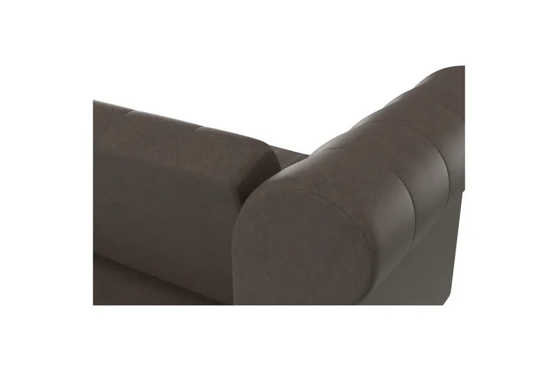 Sovesofa Felix 236x87x83 cm, Mørk brun, Mikrofiber/Tre/Metall - 236x87x83 cm, Mørk brun, Mikrofiber/Tre/Metall - Møbler - Sofaer - Sovesofaer