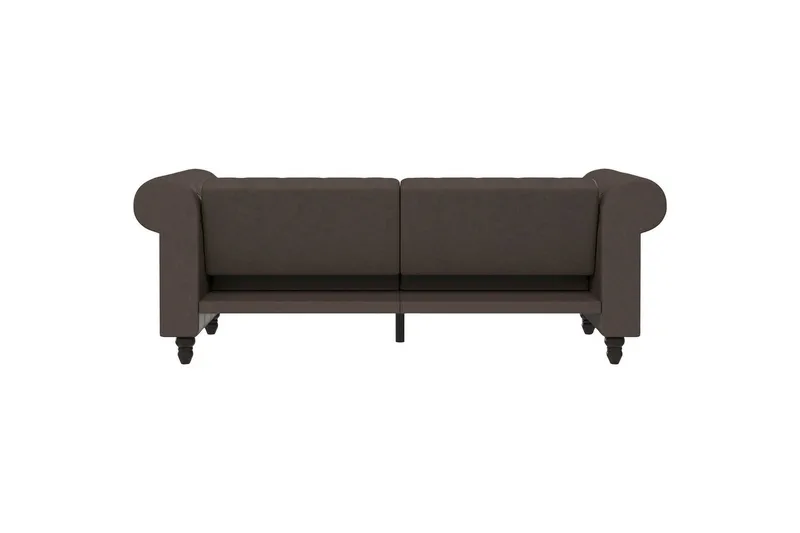 Sovesofa Felix 236x87x83 cm, Mørk brun, Mikrofiber/Tre/Metall - 236x87x83 cm, Mørk brun, Mikrofiber/Tre/Metall - Møbler - Sofaer - Sovesofaer