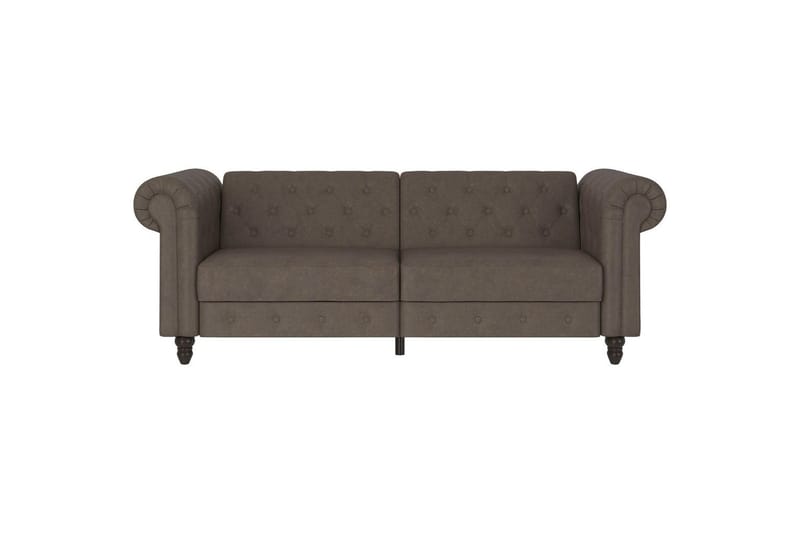 Sovesofa Felix 236x87x83 cm, Mørk brun, Mikrofiber/Tre/Metall - 236x87x83 cm, Mørk brun, Mikrofiber/Tre/Metall - Møbler - Sofaer - Sovesofaer