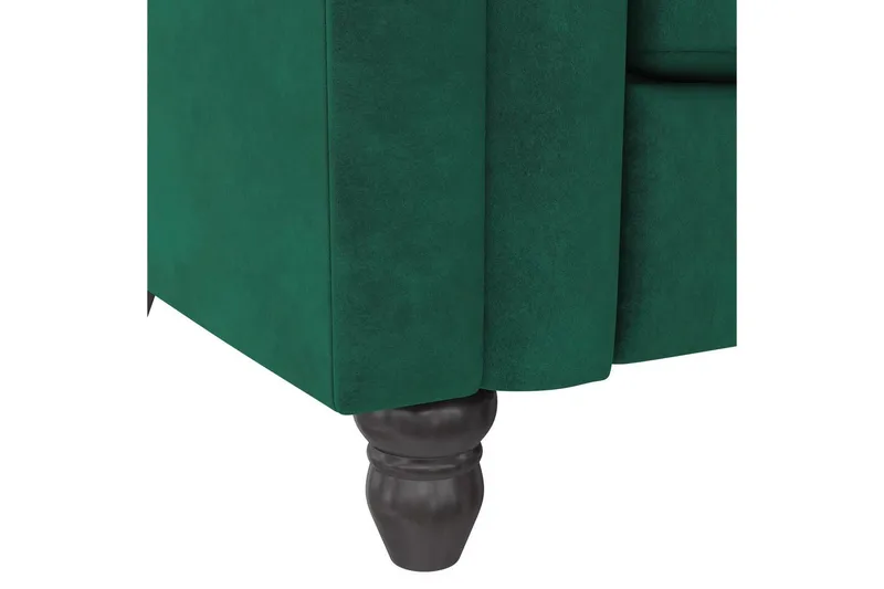 Sovesofa Felix 236x87x83 cm, Mørk grønn, Fløyel - 236x87x83 cm, Mørk grønn, Fløyel - Møbler - Sofaer - Sovesofaer