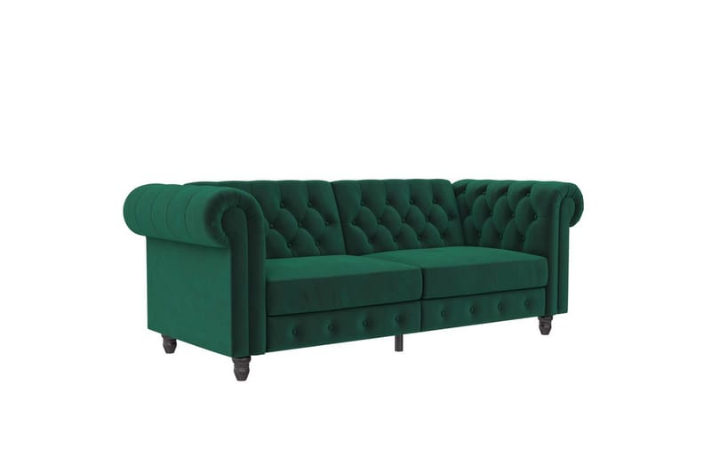 Sovesofa Felix 236x87x83 cm, Mørk grønn, Fløyel, 236x87x83 cm, Mørk grønn, Fløyel