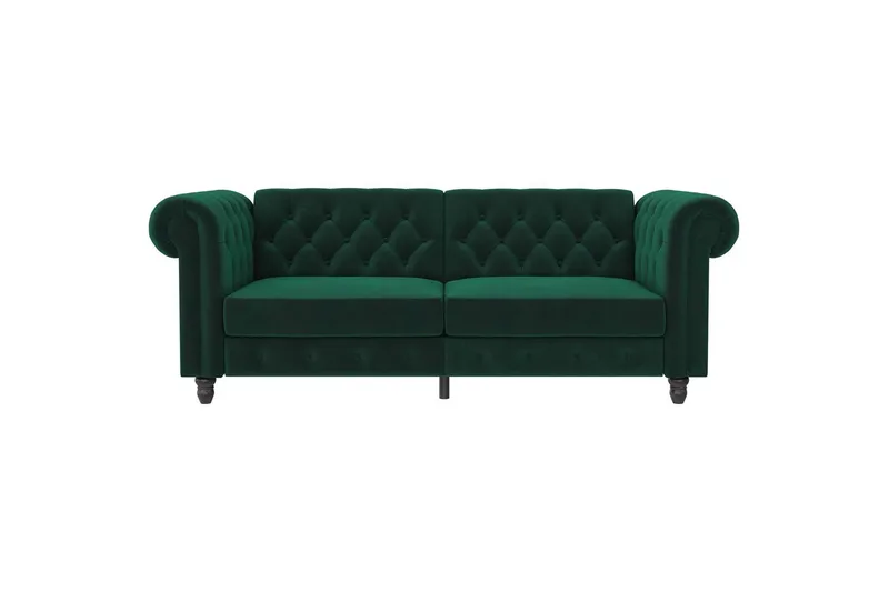Sovesofa Felix 236x87x83 cm, Mørk grønn, Fløyel - 236x87x83 cm, Mørk grønn, Fløyel - Møbler - Sofaer - Sovesofaer