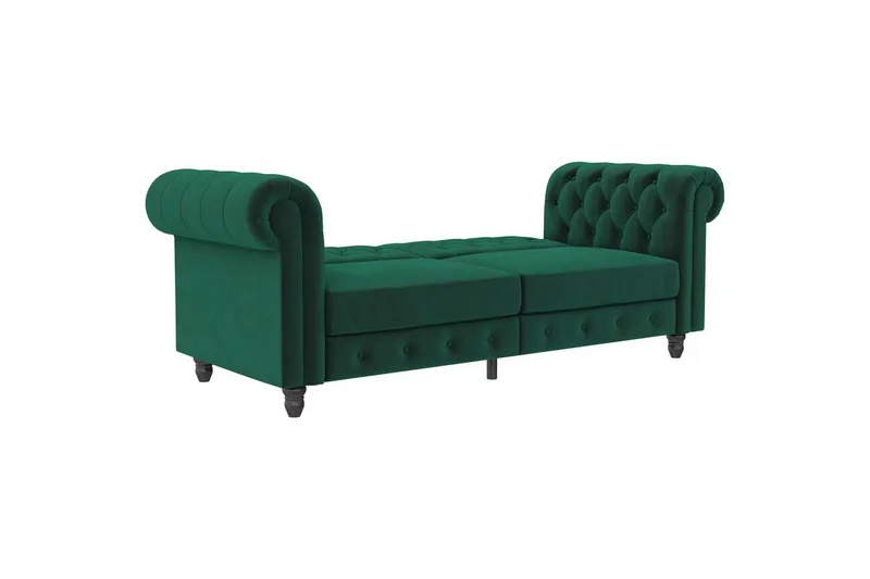 Sovesofa Felix 236x87x83 cm, Mørk grønn, Fløyel - 236x87x83 cm, Mørk grønn, Fløyel - Møbler - Sofaer - Sovesofaer