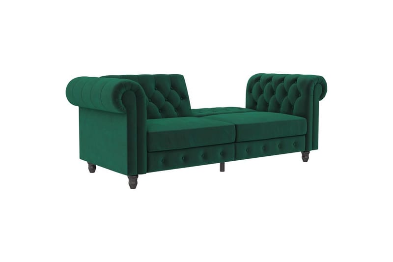 Sovesofa Felix 236x87x83 cm, Mørk grønn, Fløyel - 236x87x83 cm, Mørk grønn, Fløyel - Møbler - Sofaer - Sovesofaer