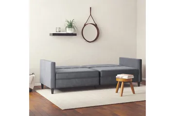 Sovesofa Hartford 203x83x82 cm, Antrasitt, Fløyel - 203x83x82 cm, Antrasitt, Fløyel - Møbler - Sofaer - Sovesofaer