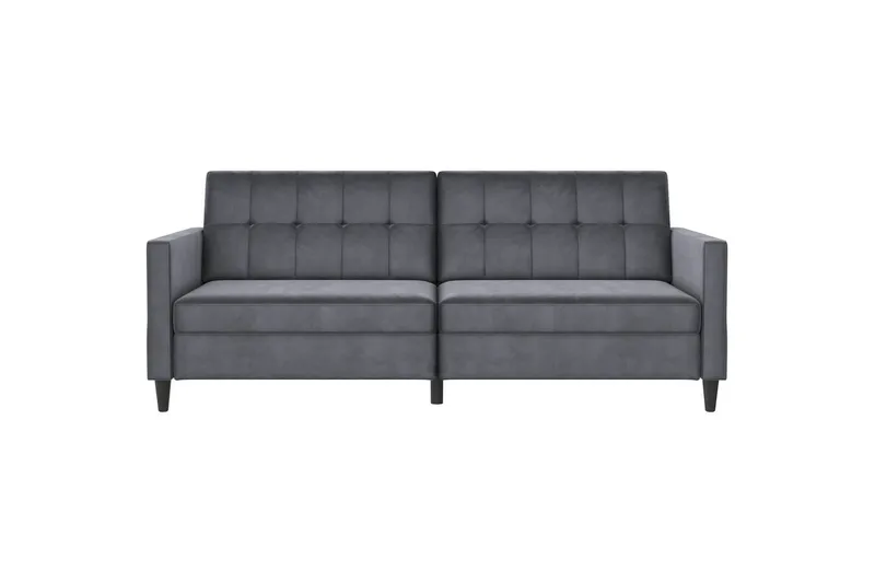 Sovesofa Hartford 203x83x82 cm, Antrasitt, Fløyel - 203x83x82 cm, Antrasitt, Fløyel - Møbler - Sofaer - Sovesofaer
