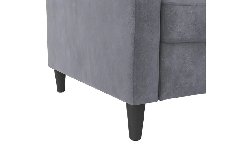 Sovesofa Hartford 203x83x82 cm, Antrasitt, Fløyel - 203x83x82 cm, Antrasitt, Fløyel - Møbler - Sofaer - Sovesofaer