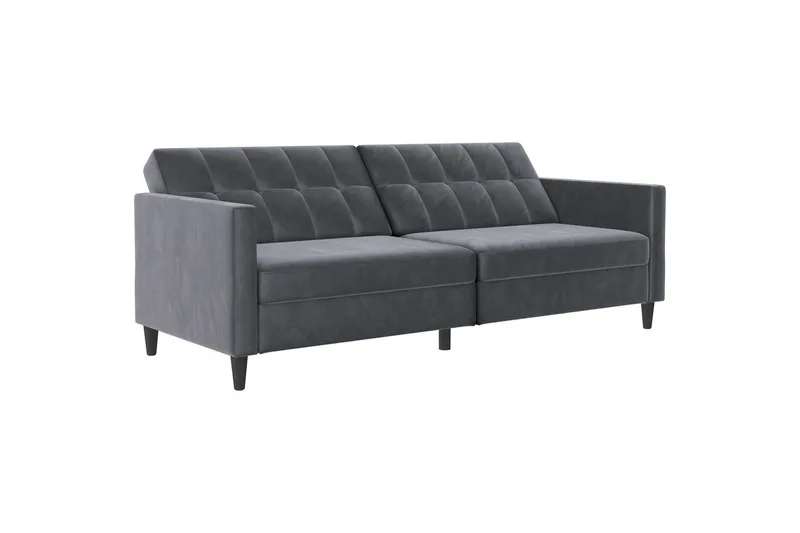 Sovesofa Hartford 203x83x82 cm, Antrasitt, Fløyel - 203x83x82 cm, Antrasitt, Fløyel - Møbler - Sofaer - Sovesofaer