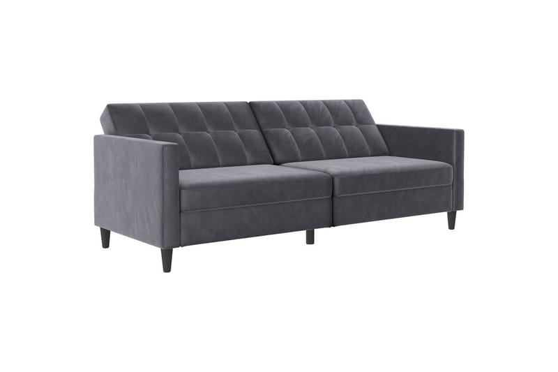 Sovesofa Hartford 203x83x82 cm, Antrasitt, Fløyel - 203x83x82 cm, Antrasitt, Fløyel - Møbler - Sofaer - Sovesofaer