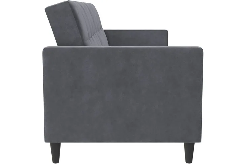 Sovesofa Hartford 203x83x82 cm, Antrasitt, Fløyel - 203x83x82 cm, Antrasitt, Fløyel - Møbler - Sofaer - Sovesofaer