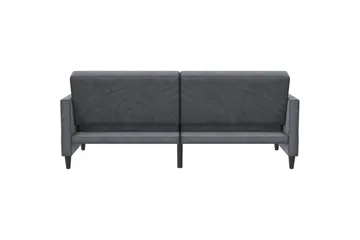 Sovesofa Hartford 203x83x82 cm, Antrasitt, Fløyel - 203x83x82 cm, Antrasitt, Fløyel - Møbler - Sofaer - Sovesofaer