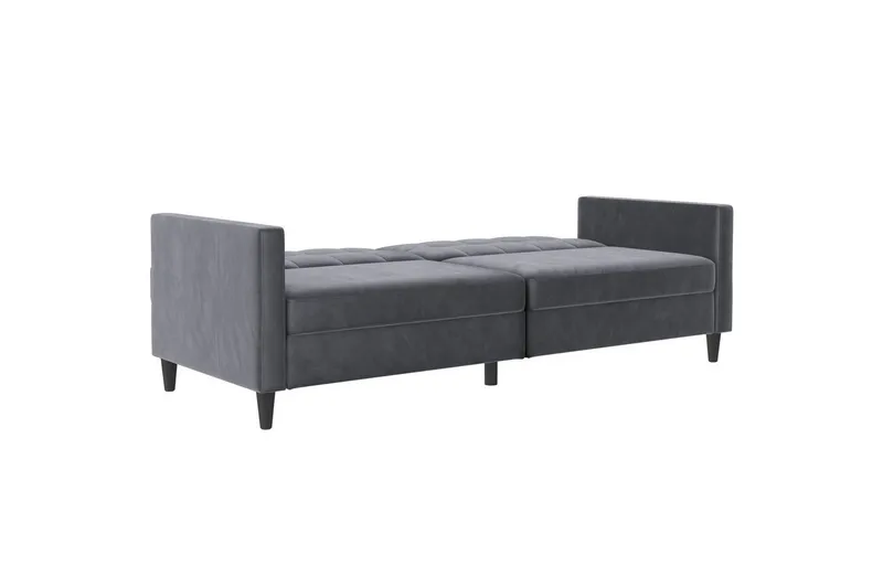 Sovesofa Hartford 203x83x82 cm, Antrasitt, Fløyel - 203x83x82 cm, Antrasitt, Fløyel - Møbler - Sofaer - Sovesofaer
