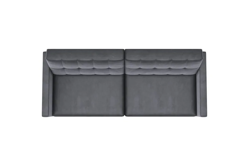 Sovesofa Hartford 203x83x82 cm, Antrasitt, Fløyel - 203x83x82 cm, Antrasitt, Fløyel - Møbler - Sofaer - Sovesofaer