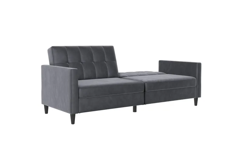 Sovesofa Hartford 203x83x82 cm, Antrasitt, Fløyel - 203x83x82 cm, Antrasitt, Fløyel - Møbler - Sofaer - Sovesofaer