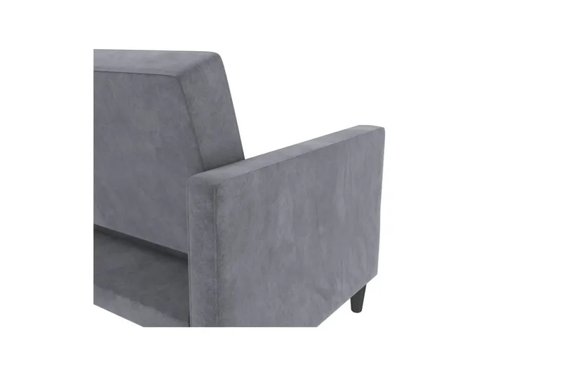 Sovesofa Hartford 203x83x82 cm, Antrasitt, Fløyel - 203x83x82 cm, Antrasitt, Fløyel - Møbler - Sofaer - Sovesofaer