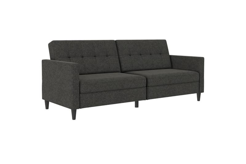 Sovesofa Hartford 203x83x82 cm, Antrasitt, Linstoffutseende (100 % polyester) - 203x83x82 cm, Antrasitt, Linstoffutseende (100 % polyester) - Møbler - Sofaer - Sovesofaer