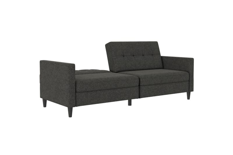 Sovesofa Hartford 203x83x82 cm, Antrasitt, Linstoffutseende (100 % polyester) - 203x83x82 cm, Antrasitt, Linstoffutseende (100 % polyester) - Møbler - Sofaer - Sovesofaer