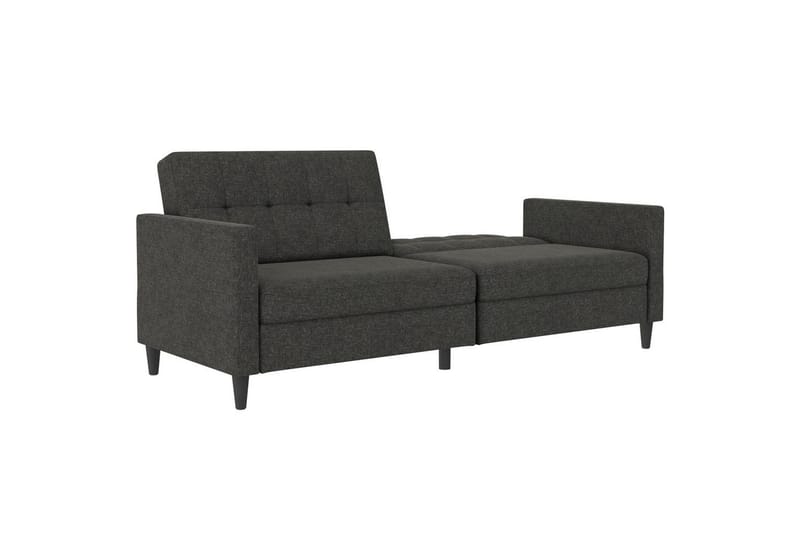 Sovesofa Hartford 203x83x82 cm, Antrasitt, Linstoffutseende (100 % polyester) - 203x83x82 cm, Antrasitt, Linstoffutseende (100 % polyester) - Møbler - Sofaer - Sovesofaer