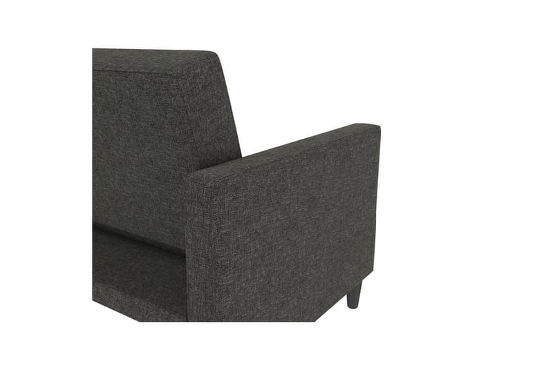 Sovesofa Hartford 203x83x82 cm, Antrasitt, Linstoffutseende (100 % polyester) - 203x83x82 cm, Antrasitt, Linstoffutseende (100 % polyester) - Møbler - Sofaer - Sovesofaer