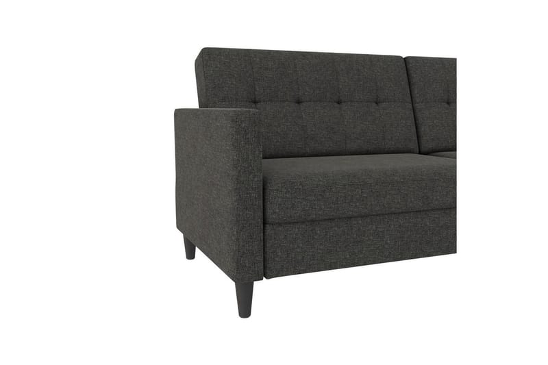 Sovesofa Hartford 203x83x82 cm, Antrasitt, Linstoffutseende (100 % polyester) - 203x83x82 cm, Antrasitt, Linstoffutseende (100 % polyester) - Møbler - Sofaer - Sovesofaer