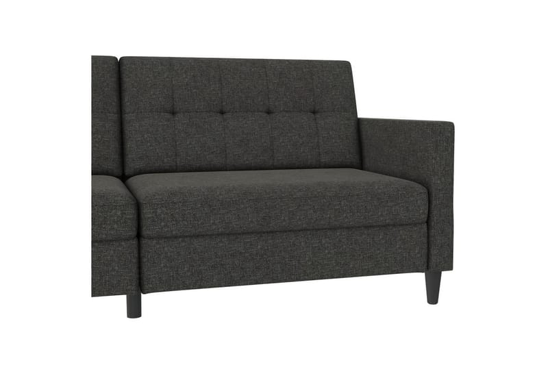 Sovesofa Hartford 203x83x82 cm, Antrasitt, Linstoffutseende (100 % polyester) - 203x83x82 cm, Antrasitt, Linstoffutseende (100 % polyester) - Møbler - Sofaer - Sovesofaer