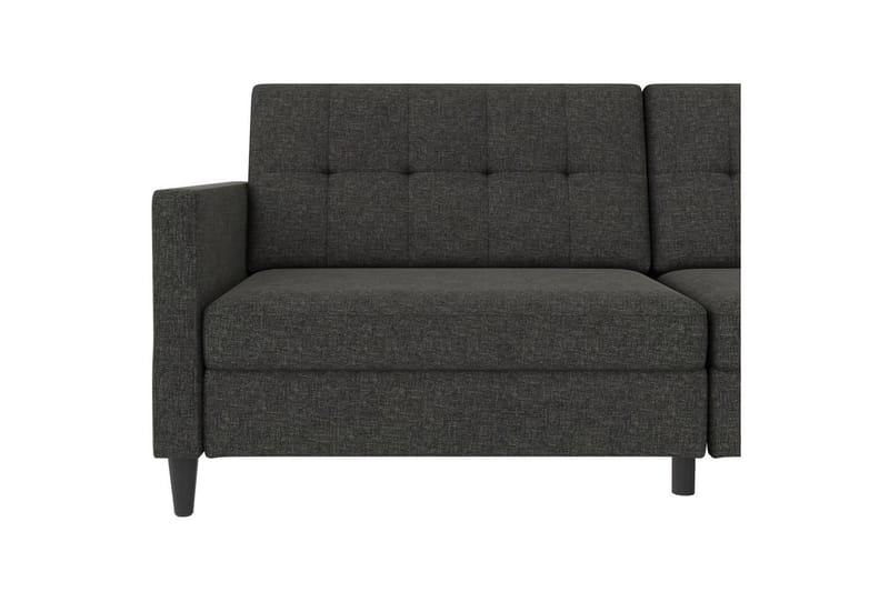 Sovesofa Hartford 203x83x82 cm, Antrasitt, Linstoffutseende (100 % polyester) - 203x83x82 cm, Antrasitt, Linstoffutseende (100 % polyester) - Møbler - Sofaer - Sovesofaer