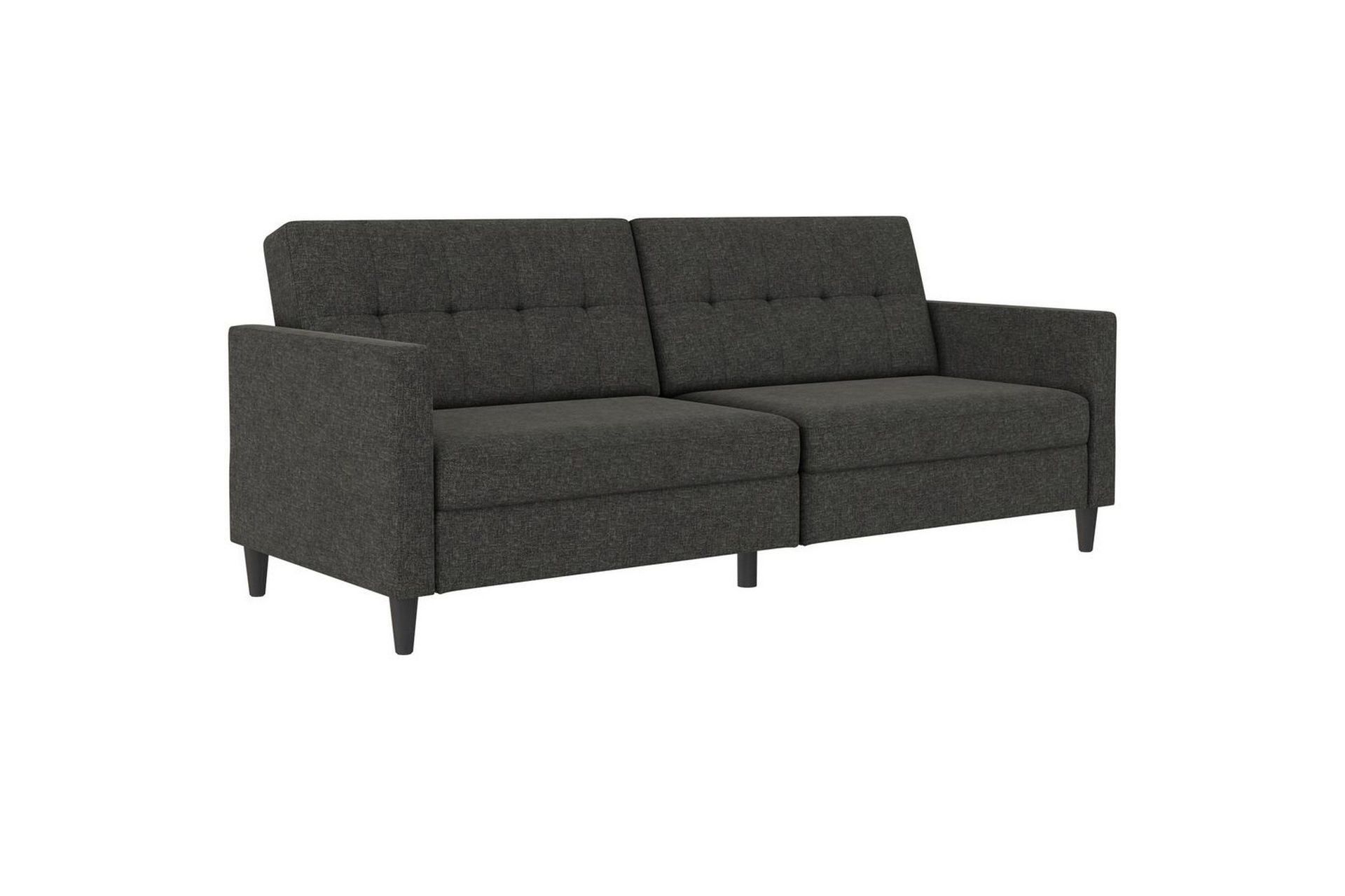 Sovesofa Hartford 203x83x82 cm, Antrasitt, Linstoffutseende (100 % polyester) - 203x83x82 cm, Antrasitt, Linstoffutseende (100 % polyester)