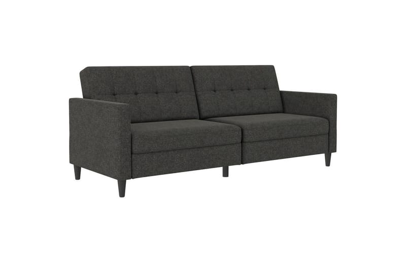 Sovesofa Hartford 203x83x82 cm, Antrasitt, Linstoffutseende (100 % polyester) - 203x83x82 cm, Antrasitt, Linstoffutseende (100 % polyester) - Møbler - Sofaer - Sovesofaer