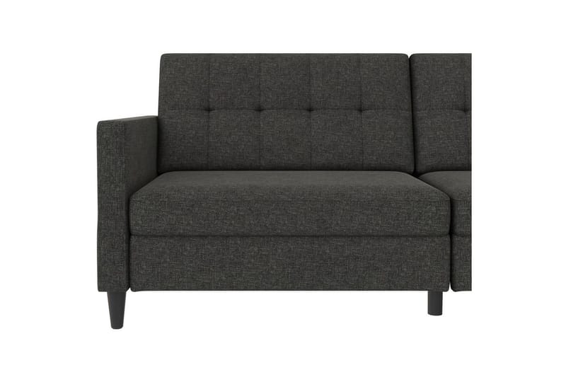 Sovesofa Hartford 203x83x82 cm, Antrasitt, Linstoffutseende (100 % polyester) - 203x83x82 cm, Antrasitt, Linstoffutseende (100 % polyester) - Møbler - Sofaer - Sovesofaer