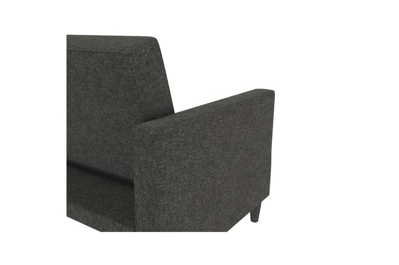 Sovesofa Hartford 203x83x82 cm, Antrasitt, Linstoffutseende (100 % polyester) - 203x83x82 cm, Antrasitt, Linstoffutseende (100 % polyester) - Møbler - Sofaer - Sovesofaer
