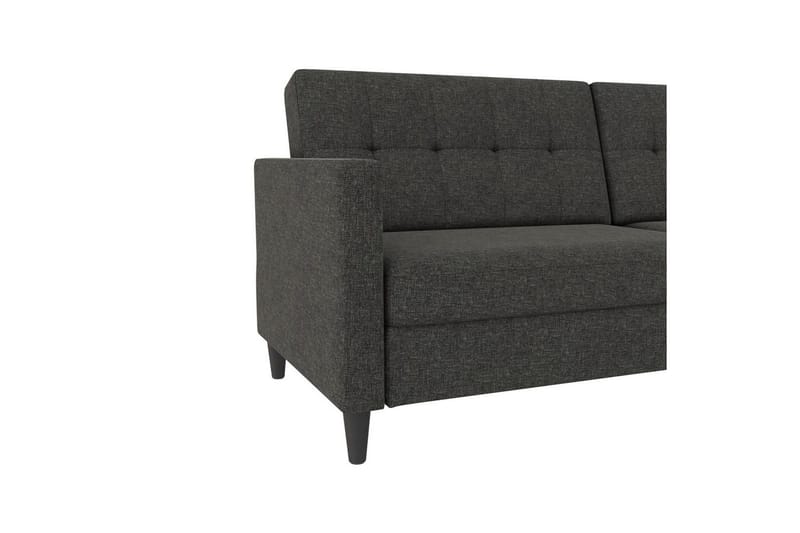 Sovesofa Hartford 203x83x82 cm, Antrasitt, Linstoffutseende (100 % polyester) - 203x83x82 cm, Antrasitt, Linstoffutseende (100 % polyester) - Møbler - Sofaer - Sovesofaer