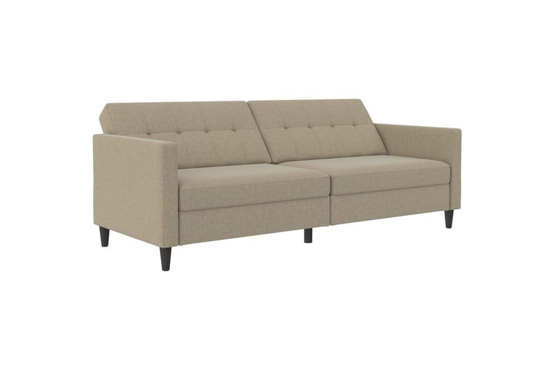 Sovesofa Hartford 203x83x82 cm, Cappucino, Linstoffutseende (100 % polyester) - 203x83x82 cm, Cappucino, Linstoffutseende (100 % polyester) - Møbler - Sofaer - Sovesofaer