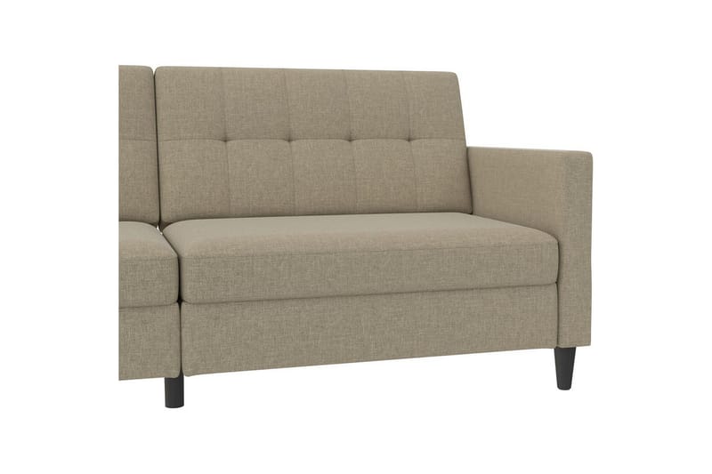 Sovesofa Hartford 203x83x82 cm, Cappucino, Linstoffutseende (100 % polyester) - 203x83x82 cm, Cappucino, Linstoffutseende (100 % polyester) - Møbler - Sofaer - Sovesofaer