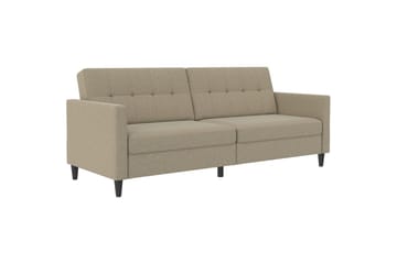 Sovesofa Hartford 203x83x82 cm, Cappucino, Linstoffutseende (100 % polyester)