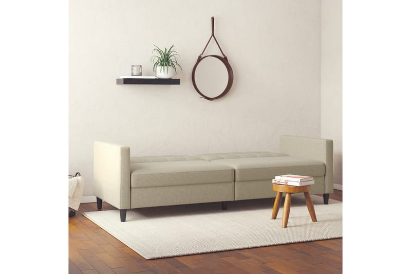Sovesofa Hartford 203x83x82 cm, Cappucino, Linstoffutseende (100 % polyester) - 203x83x82 cm, Cappucino, Linstoffutseende (100 % polyester) - Møbler - Sofaer - Sovesofaer