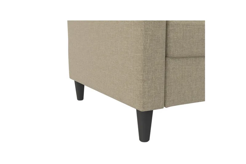 Sovesofa Hartford 203x83x82 cm, Cappucino, Linstoffutseende (100 % polyester) - 203x83x82 cm, Cappucino, Linstoffutseende (100 % polyester) - Møbler - Sofaer - Sovesofaer