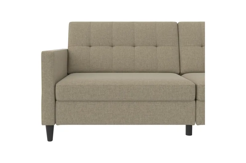 Sovesofa Hartford 203x83x82 cm, Cappucino, Linstoffutseende (100 % polyester) - 203x83x82 cm, Cappucino, Linstoffutseende (100 % polyester) - Møbler - Sofaer - Sovesofaer