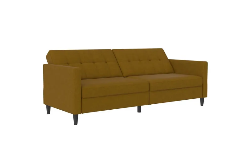 Sovesofa Hartford 203x83x82 cm, Curry, Linstoffutseende (100 % polyester) - 203x83x82 cm, Curry, Linstoffutseende (100 % polyester) - Møbler - Sofaer - Sovesofaer