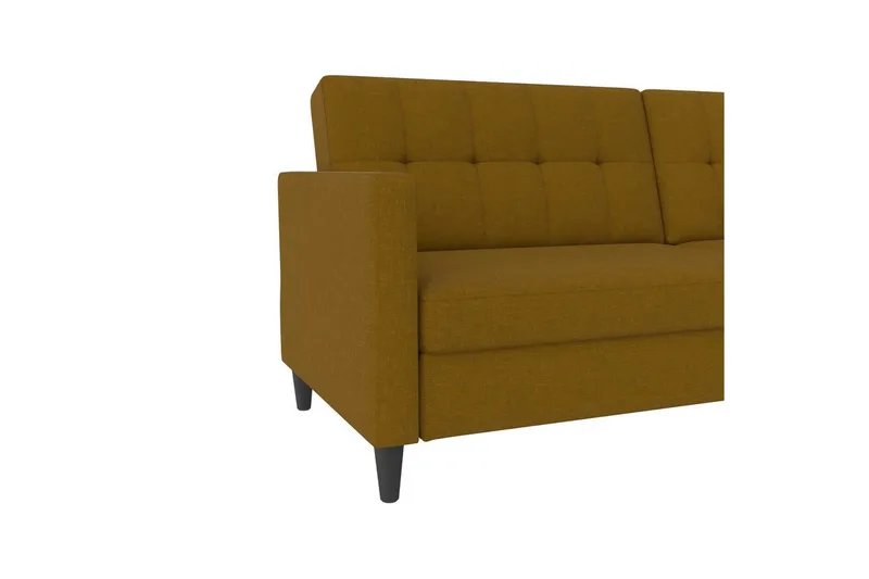 Sovesofa Hartford 203x83x82 cm, Curry, Linstoffutseende (100 % polyester) - 203x83x82 cm, Curry, Linstoffutseende (100 % polyester) - Møbler - Sofaer - Sovesofaer
