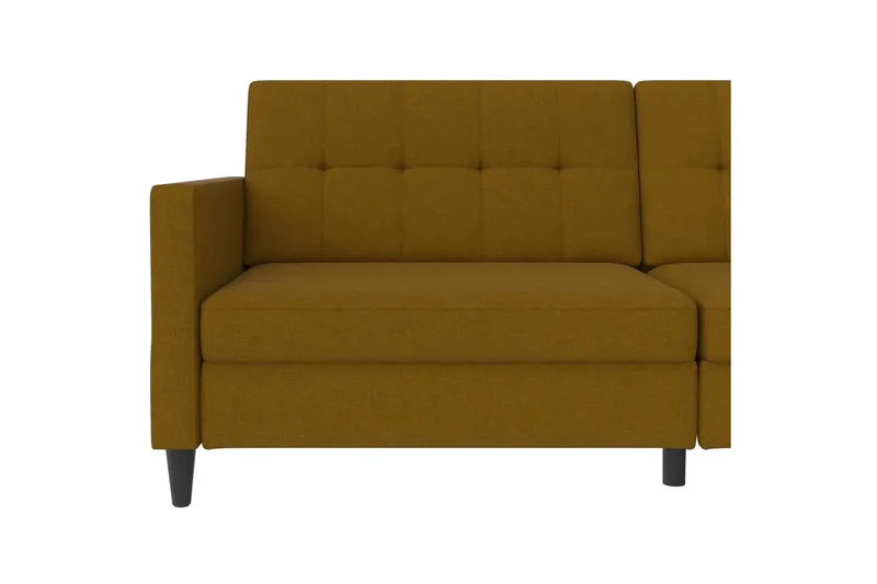Sovesofa Hartford 203x83x82 cm, Curry, Linstoffutseende (100 % polyester) - 203x83x82 cm, Curry, Linstoffutseende (100 % polyester) - Møbler - Sofaer - Sovesofaer